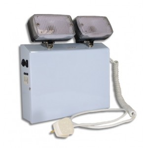 TSEP Portable Non-Maintained 2 x 20W Tungsten Halogen Twin Spot Light (3 Hours)
